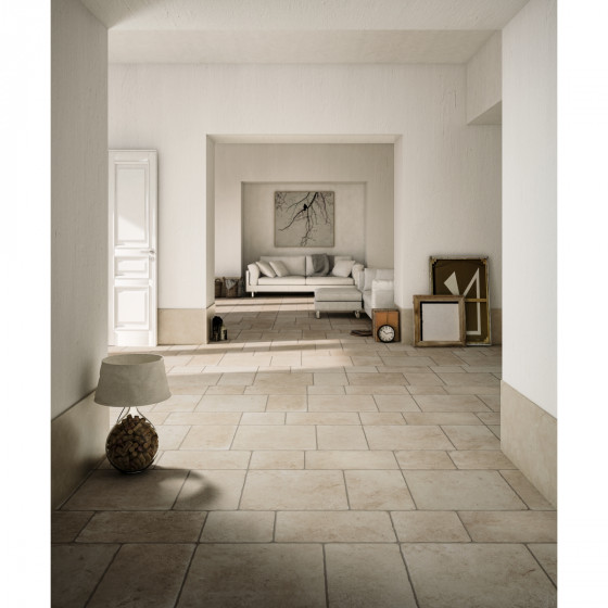 Tuscan Flagstones Salento Ivory Porcelain Floor and Wall Tile 500x300mm
